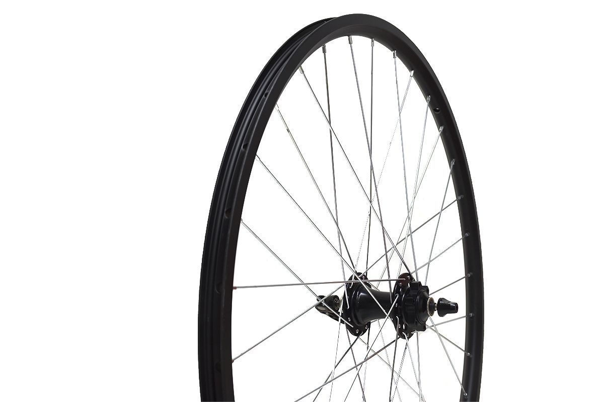 Колесо 27,5"MTB переднее, двойной обод Qijian DA-18 27,5" 32H, втулка Solon DH902F, Disc, 2 промподшипника, крепление IS6, черный Колесо 27,5"MTB переднее, двойной обод Qijian DA-18 27,5" 32H, втулка Solon DH902F, Disc, 2 промподшипника, крепление IS6, черный