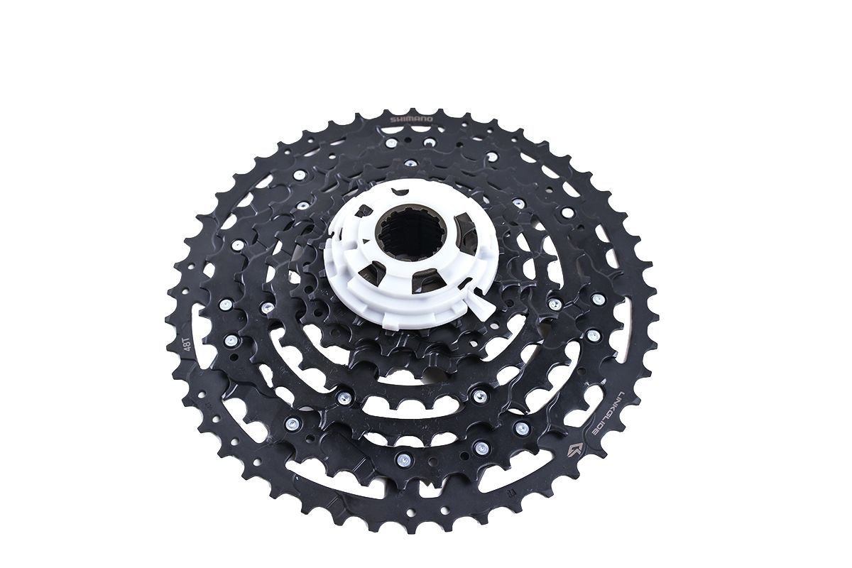 Кассета SHIMANO CUES, LINKGLIDE, CS-LG300-10 11-48T 10 скоростей (11-13-15-17-20-23-28-34-41-48T) ACSLG30010148 Кассета SHIMANO CUES, LINKGLIDE, CS-LG300-10 11-48T 10 скоростей (11-13-15-17-20-23-28-34-41-48T) ACSLG30010148