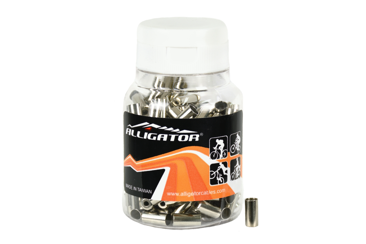 Наконечник оплетки LY-HPB04, 5.1х5.7х12мм, латунь,серебрист., упак. 200шт.